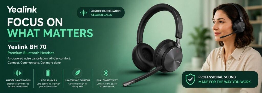 Yealink BH 70 premium Bluetooth headset