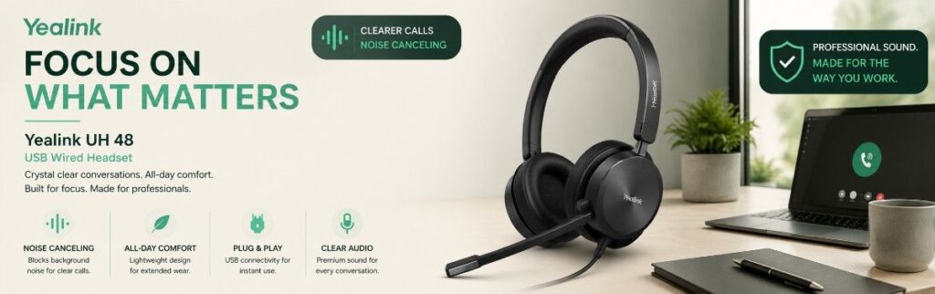 Yealink UH 48 wired headset