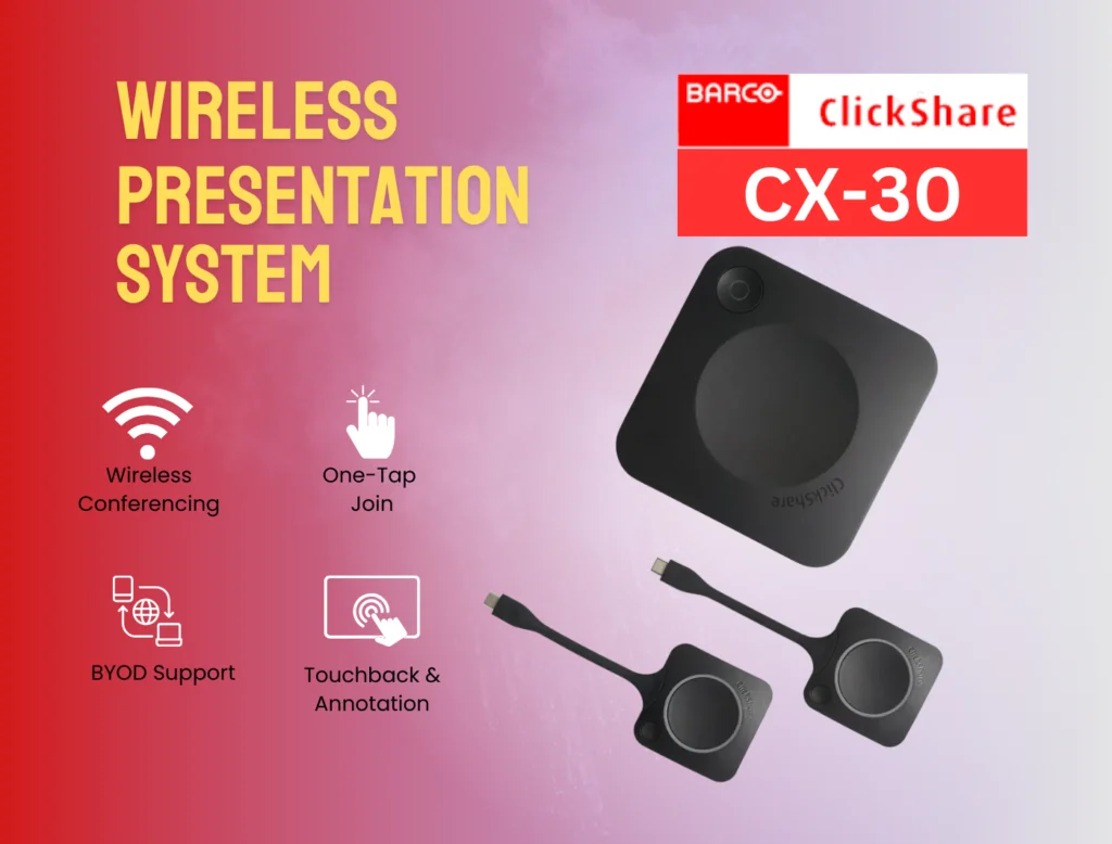 ClickShare Barco CX-30 Product Image - Trusted AV Solutions partner Zeal Global Dubai, Ajman