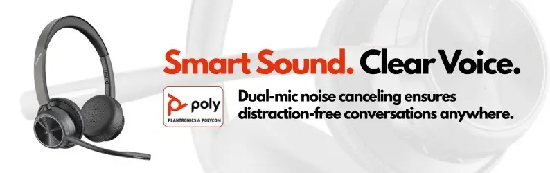 Poly Voyager 4320 Affordable Noise Cancelling Headset