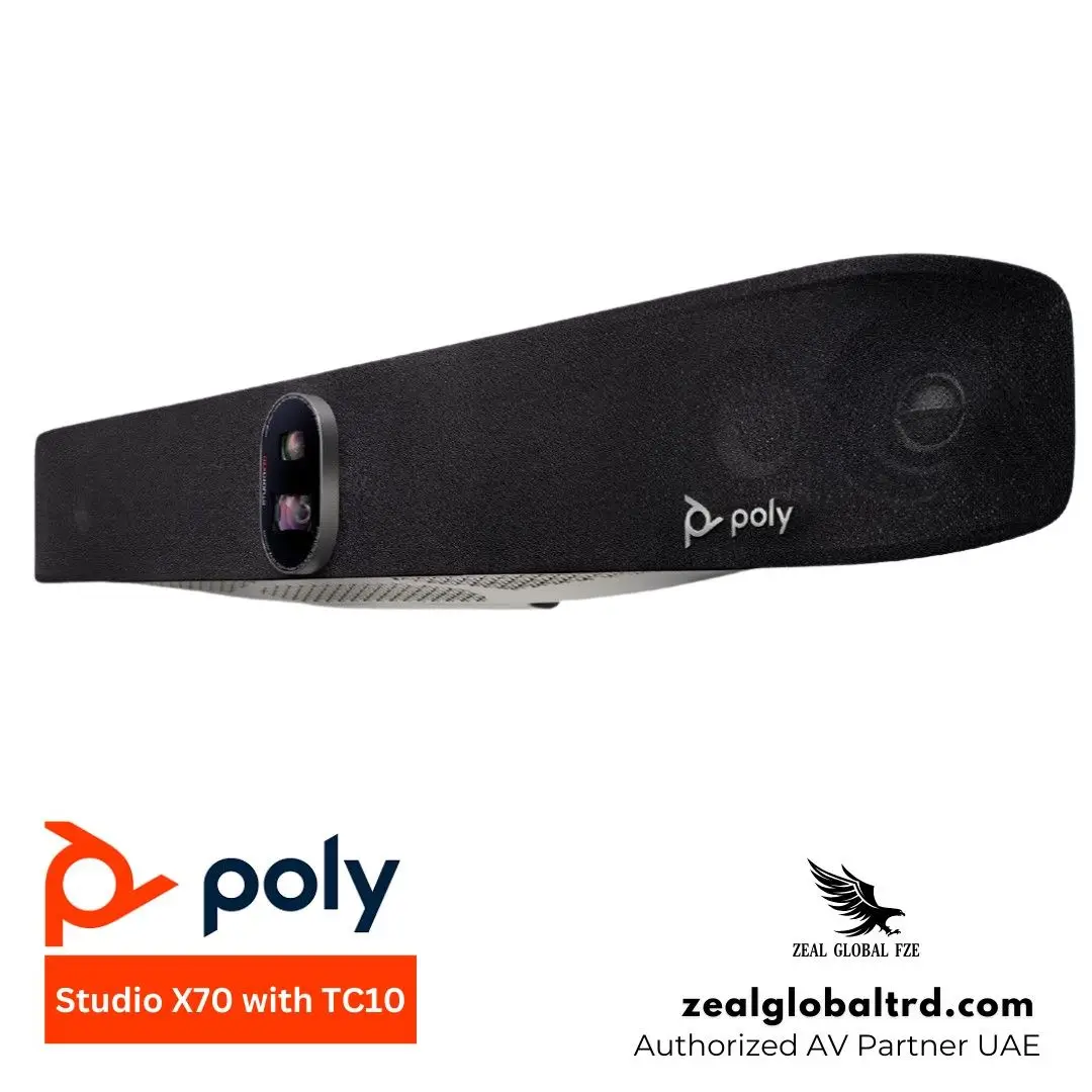 Poly Studio X70 with TC10 4K clarity video bar