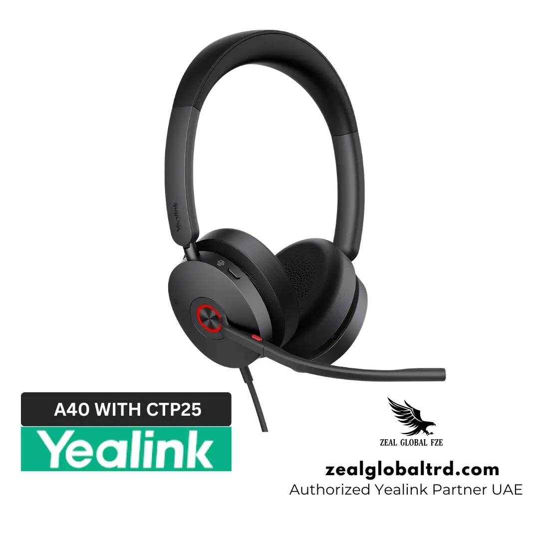 Yealink UH48 wired Hybrid ANC Headset for office Zeal Global UAE