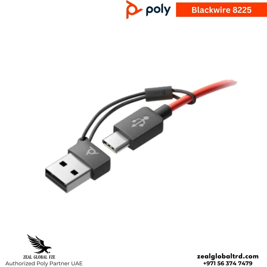 Poly Blackwire 8225 Wired USB-C/A Binaural Headset - Image 3