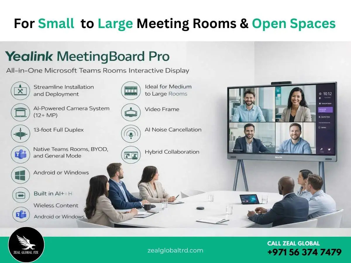 Yealink MeetingBoard Pro for Microsoft Teams meeting Zeal global UAE
