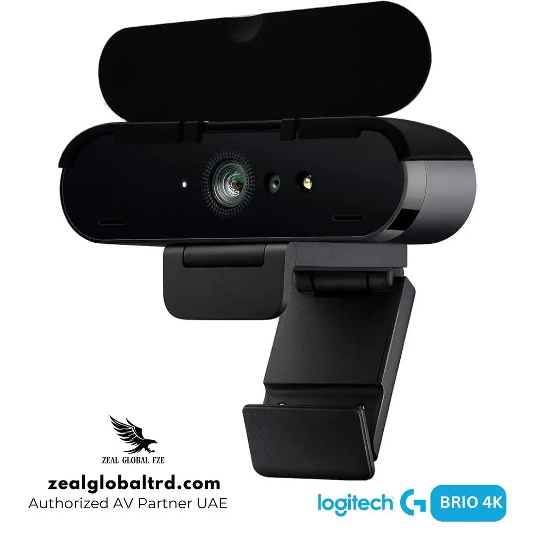 Logitech Brio 4K USB webcam shutter