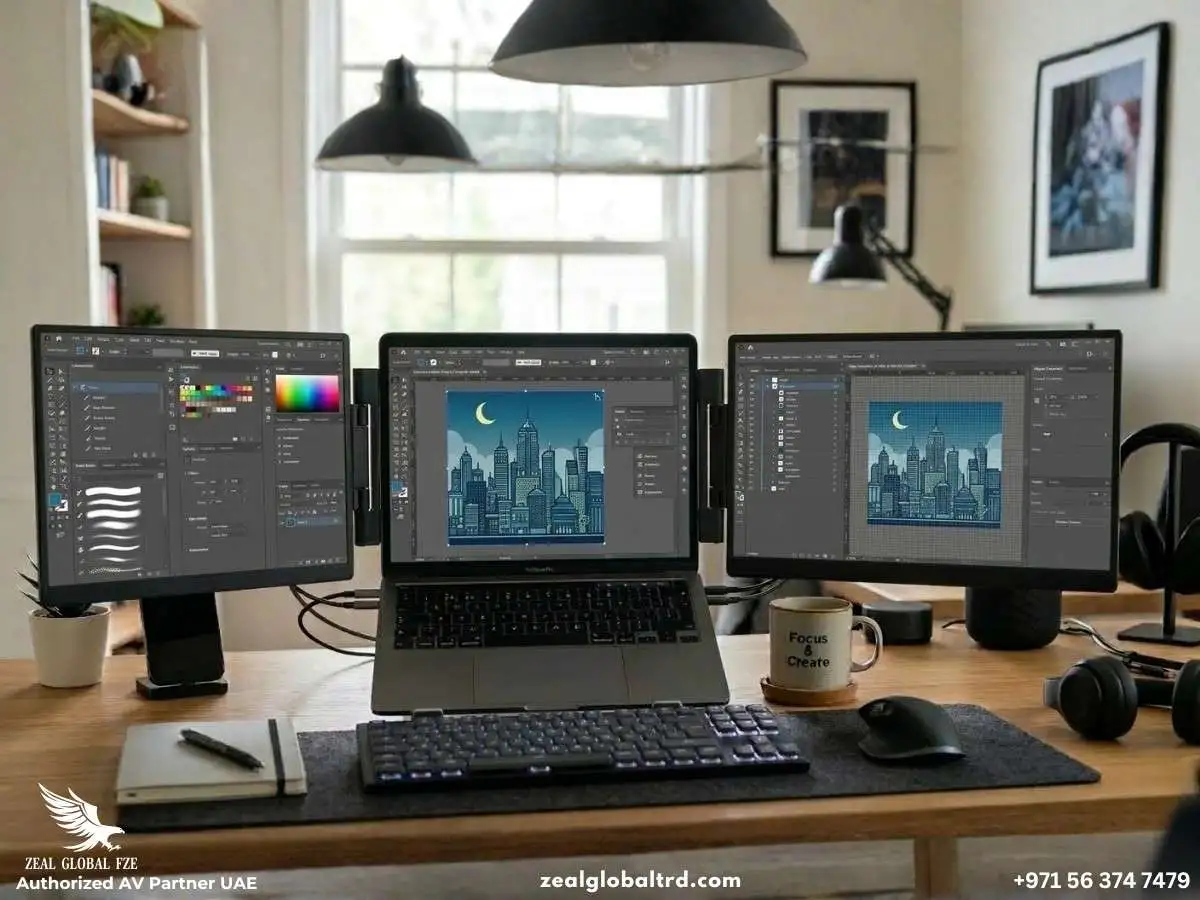 Laptop screen extender for editing