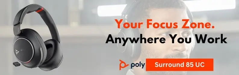 Poly wireless headset surround 85 uc