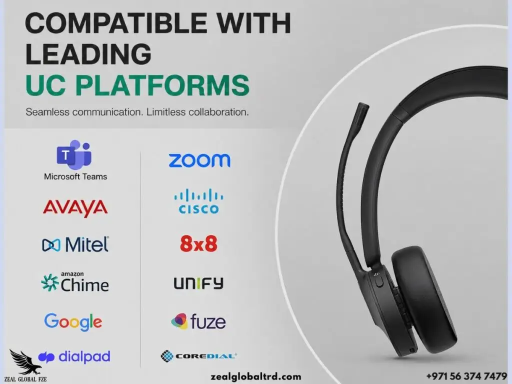 Yealink BH70 Bluetooth headset compatible with UC platforms