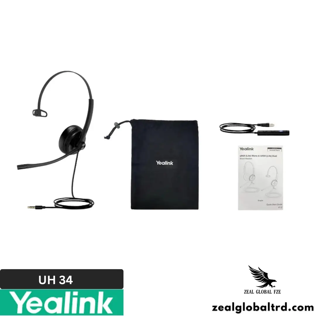 Yealink UH 34 wired Headset with pouch UAE
